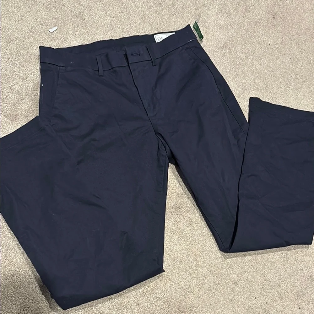 GAP navy straight leg Chinos Sleek Business-Casual Pants 30x30 NWT